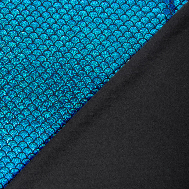Lamé stof Zeemeermin Aqua