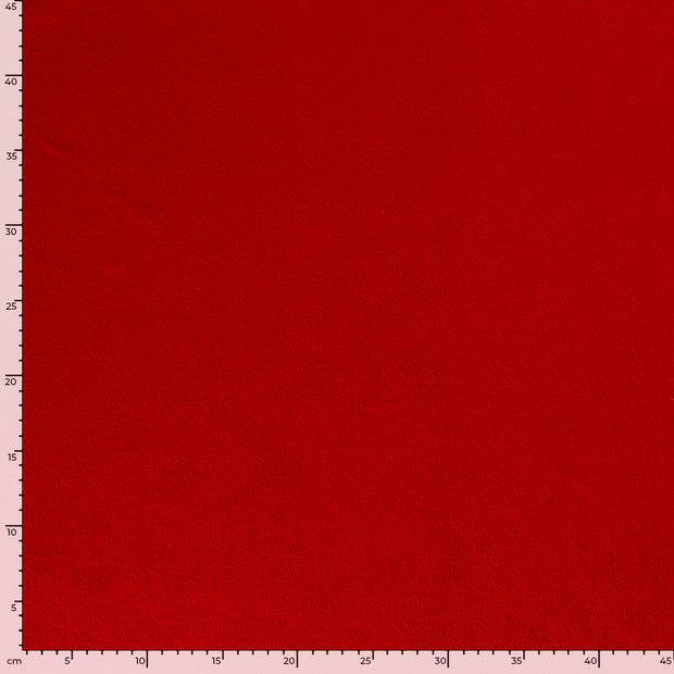 Polar Fleece fabric Unicolour Red