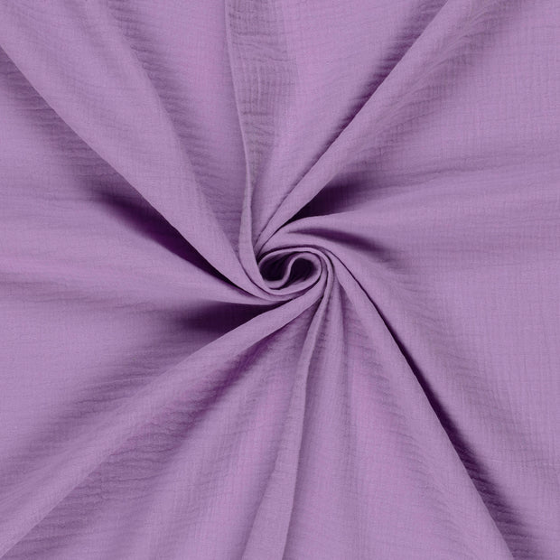 Double gaze tissu Lilas 