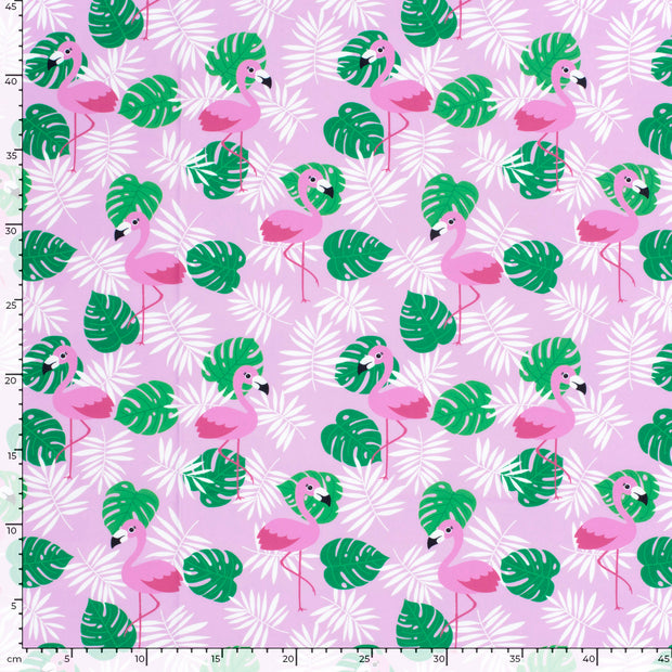 Swimwear Jersey UPF50 Recycled fabrik Flamingos Rosa
