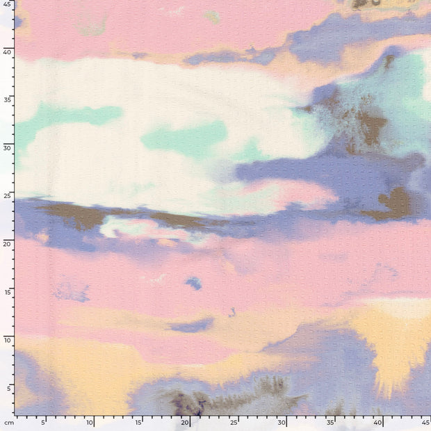 Polyester Bubble fabric Abstract Lila