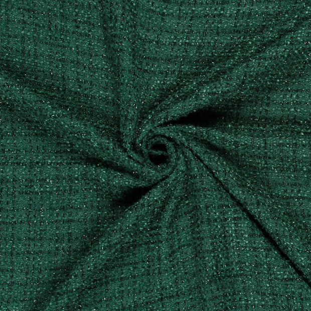 Jacquard fabrik Dunkelgrün Lurex 