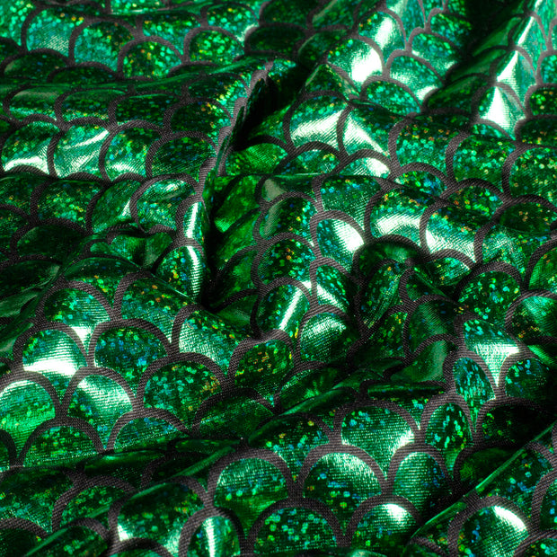 Lamé tela Verde bicolor 