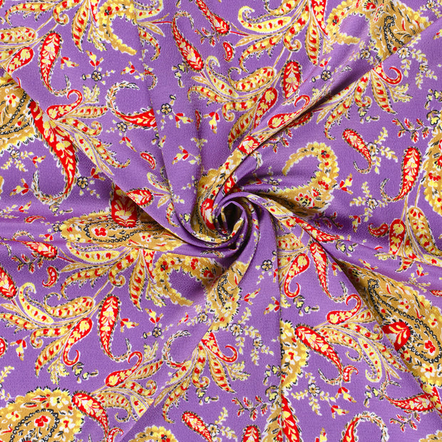 Polyester Bubble fabric Purple printed 