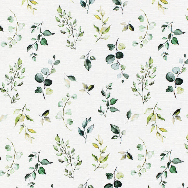 Panama fabric Leaves Off White