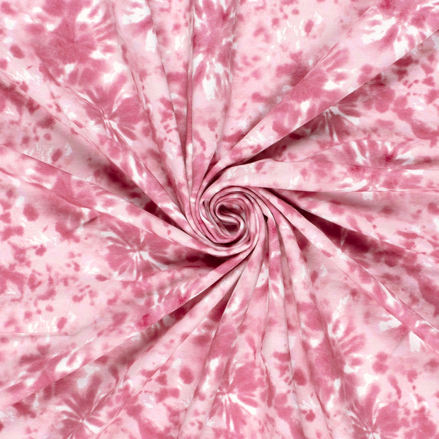 French Terry fabric Old Pink brushed and digital printed 