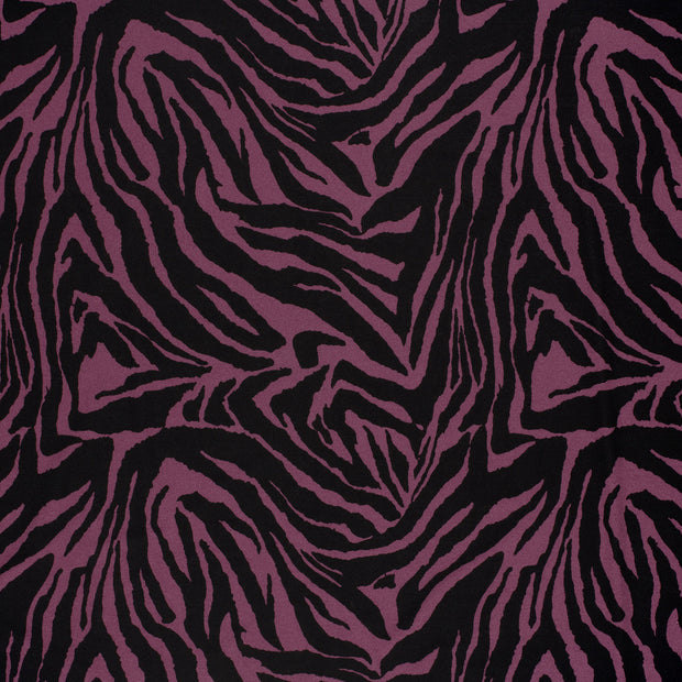 Viscose Vortex Jersey stof Aubergine mat 