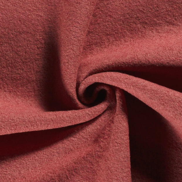 Paño de lana tela Unicolor Madera Roja