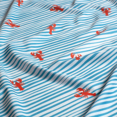 Swimwear Jersey UPF50 Recycled digital printed Crabs Baby Blue