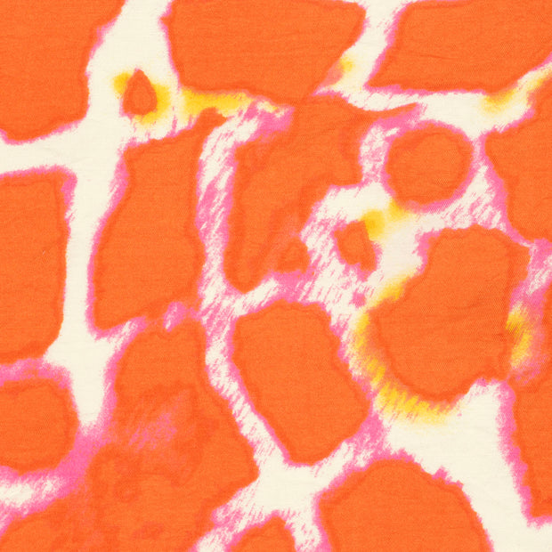 Viscose Nylon Twill tissu Abstrait Orange