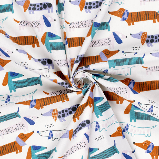 Panama fabric Off White printed 