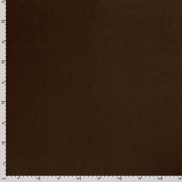 Polar Fleece fabric Unicolour Dark Brown