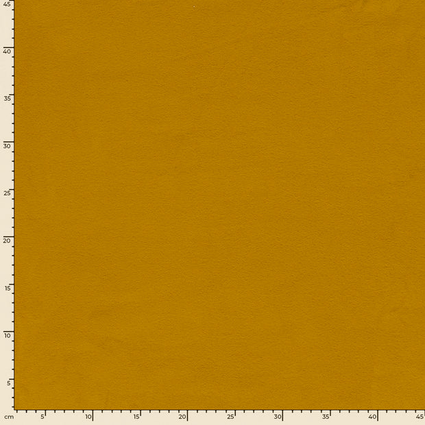 Polaire de Coton tissu Unicolore Ocre