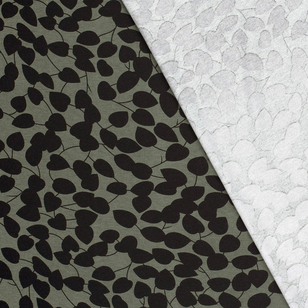Viscose Jersey fabric Leaves printed 