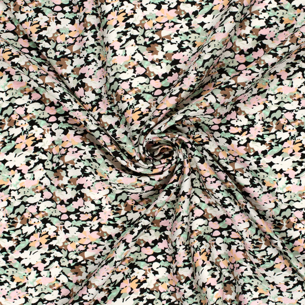 Viscose Nylon Crepe fabrik Lila bedruckt 
