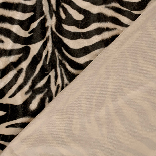 Velours fabric Zebras printed 