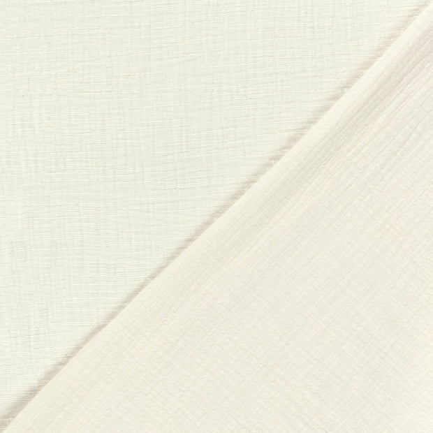 Mousseline stof Effen slub 