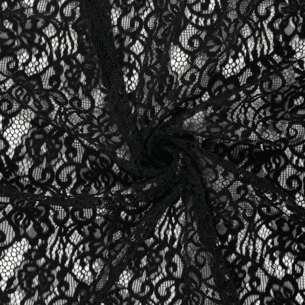 Chenille stof Zwart 