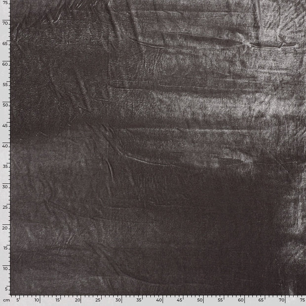 Velvet fabric Unicolour Taupe Grey