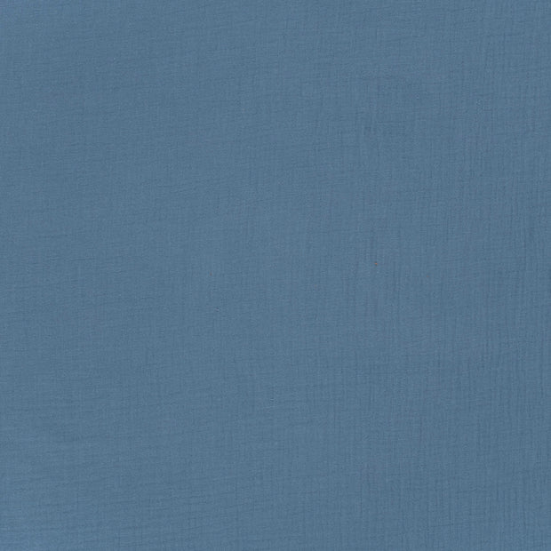 Musselin fabrik Indigoblau matt