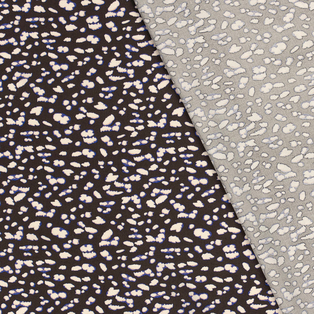 Viscose Poplin stof Stippen bedrukt 