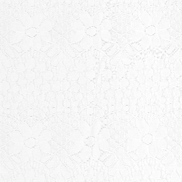 Encaje tela Flores Blanco óptico
