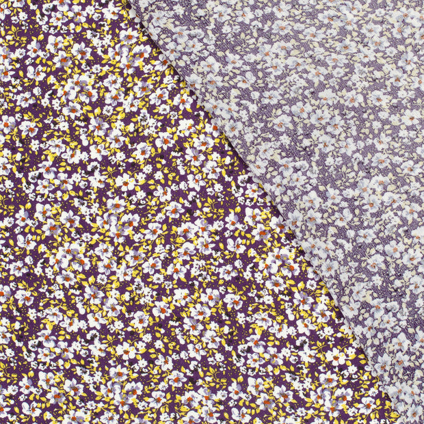 Borken Crepe fabric Flowers printed 