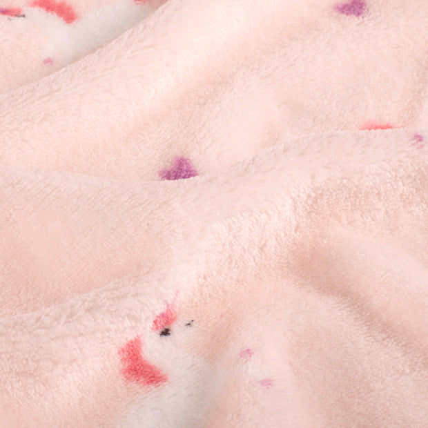 Coral Fleece fabrik Einhörner Rosa