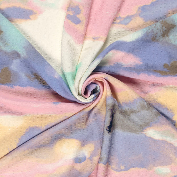 Polyester Bubble fabric Lila printed 