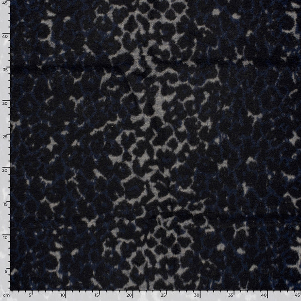 Jacquard tissu léopards Indigo