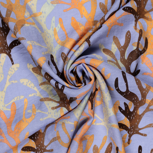 Viscose Nylon Twill fabrik Lila bedruckt 