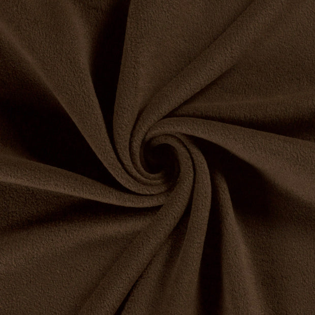 Polar Fleece fabric Unicolour Dark Brown
