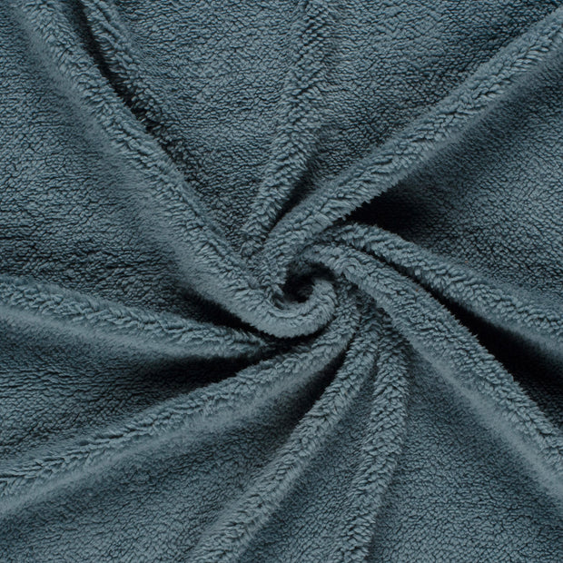 Sherpa Fleece fabric Steel Blue