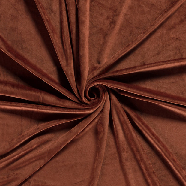 Velvet fabric Brique