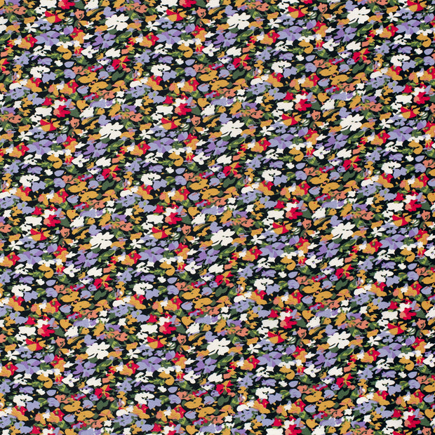 Viscose Nylon Crepe tissu Noir 