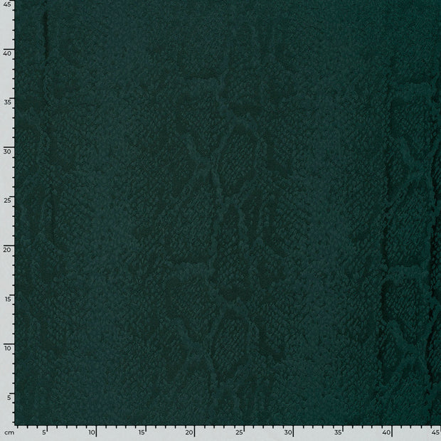 Satin Jacquard fabric Snakes Dark Green