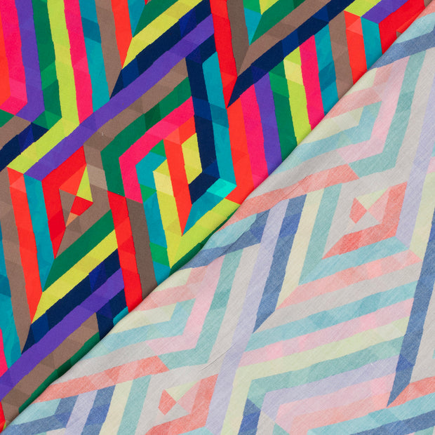 Viscose Poplin fabric Abstract digital printed 