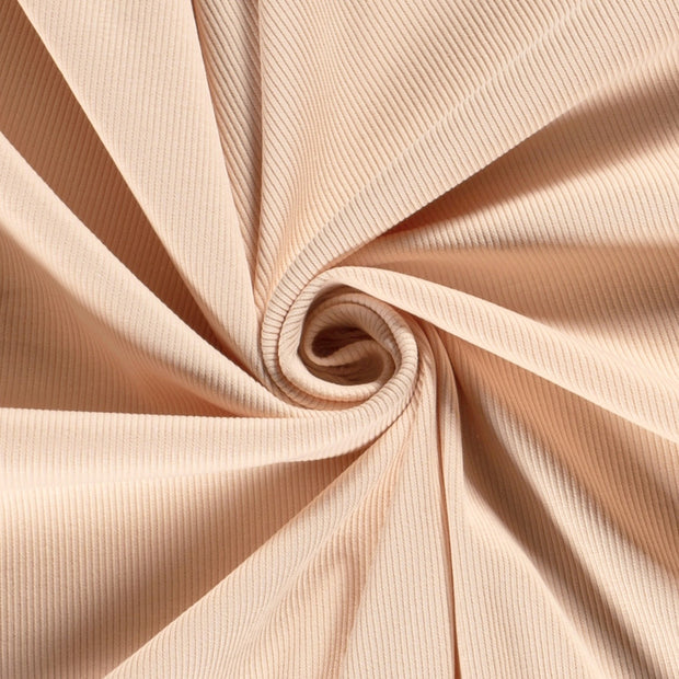 Rib Jersey tissu Unicolore Saumon