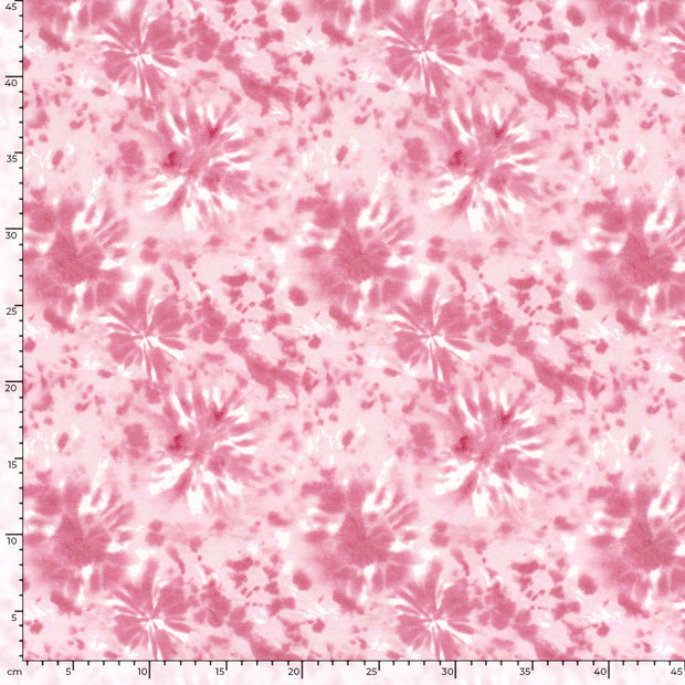 French Terry fabric Abstract Old Pink