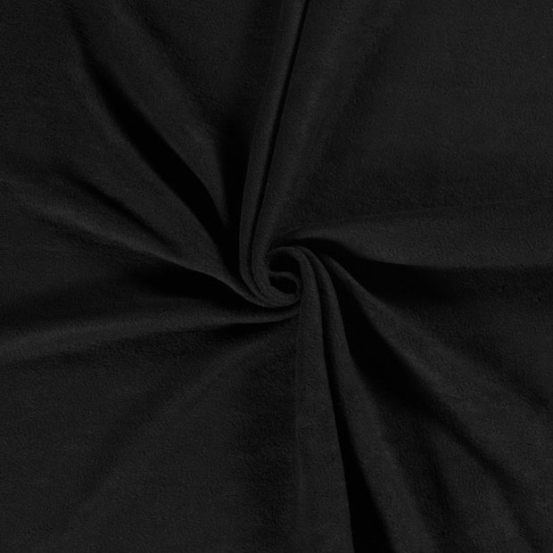 Polar Fleece tela Negro cepillado 