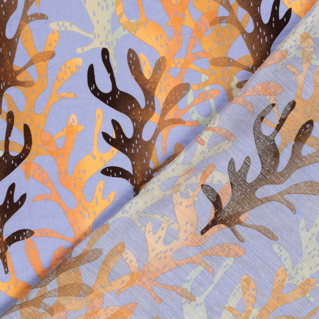 Viscose Nylon Twill tissu Feuilles imprimé