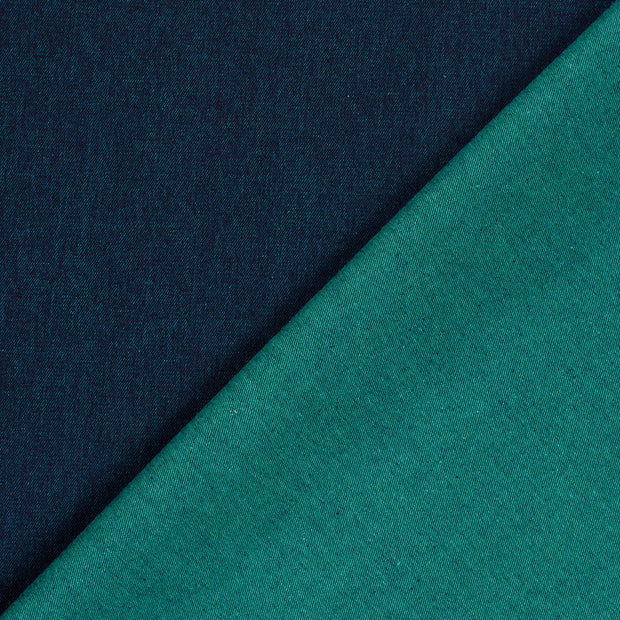 Denim fabric Unicolour Petrol