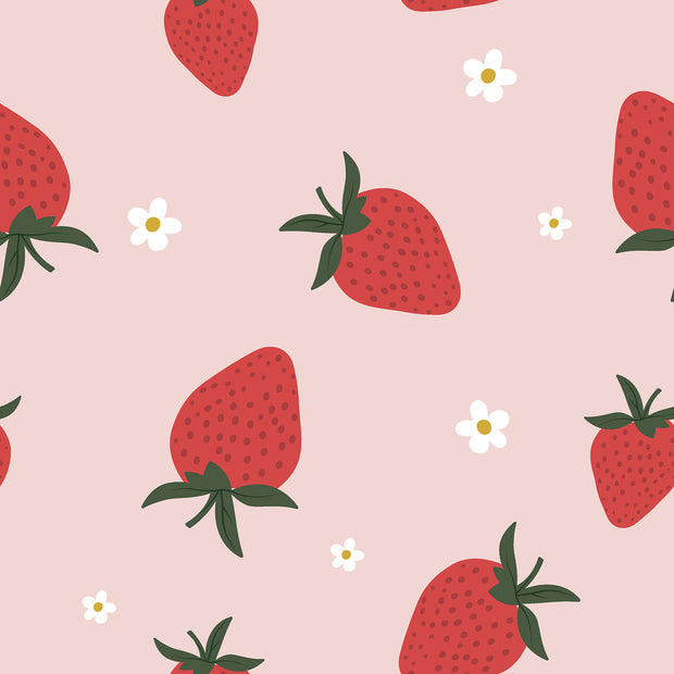 Toalla de playa tela Fresas Rosa claro
