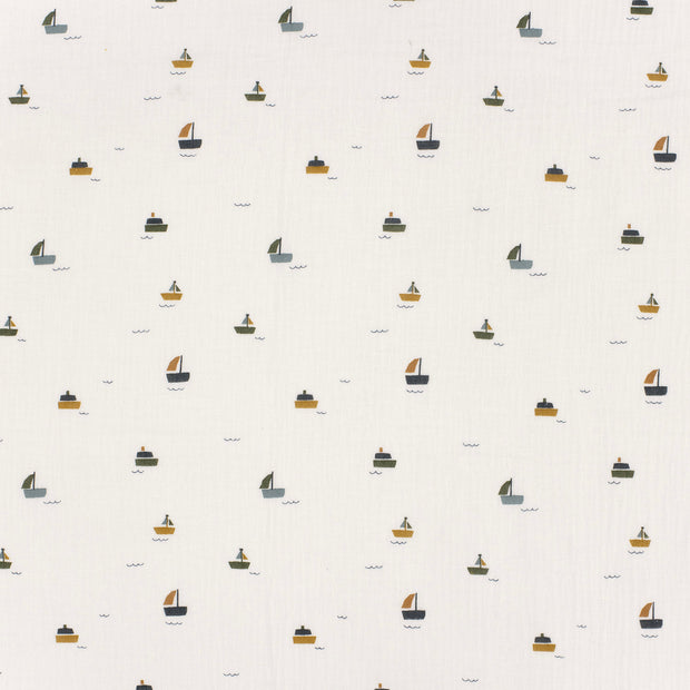 Muslin fabric Off White matte 