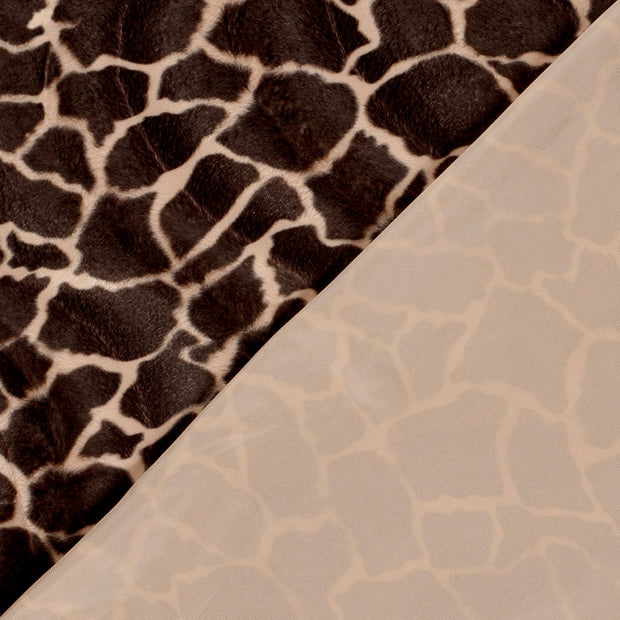 Velours tissu girafes imprimé