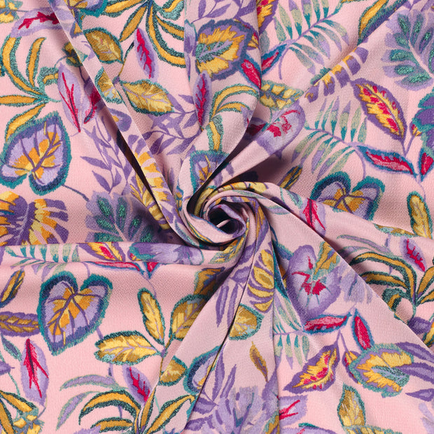Polyester Bubble fabric Light Pink printed 