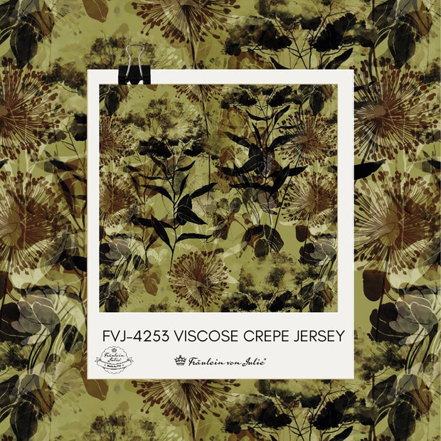 Viscose Crêpe Jersey fabrik Abstrakt 