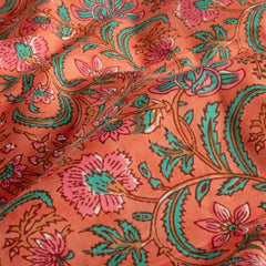 Voile Bloemen Oud Roze