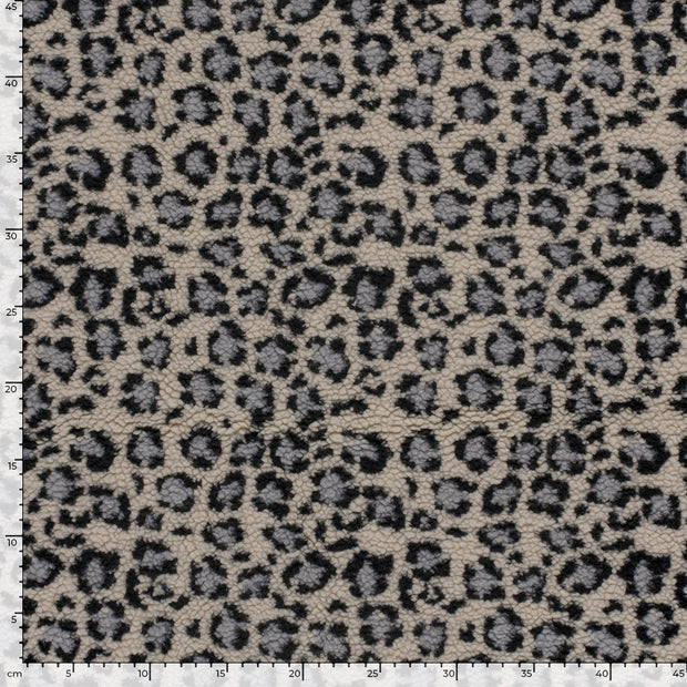 Fake Fur fabric Panther Grey