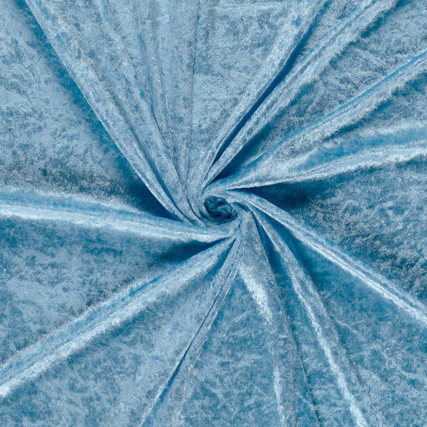 Velours fabric Baby Blue crushed 
